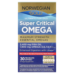 Renew Life, Norwegian Gold®, Super Critical Omega™, максимальная сила действия, 30 капсул из рыбьего желатина