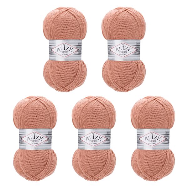 Пряжа Alize (Ализе) Superlana TIG / уп.5 мот. по 100 г, 570м, 102 персиковый