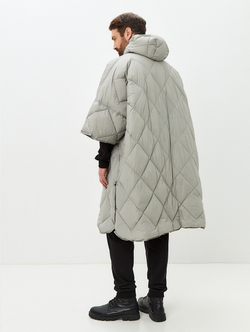 Утеплённое пончо 3 в 1 Shikotan grey unisex