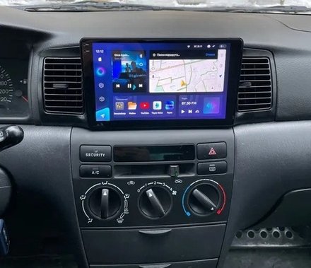 Магнитола для Toyota Corolla 120 2000-2007 (рамка черная с воздуховодами) - Teyes CC3-2K-360 на Android 10, 2K QLED, 6Гб+128Гб, CarPlay, 4G SIM-слот, 4 камеры в комплекте
