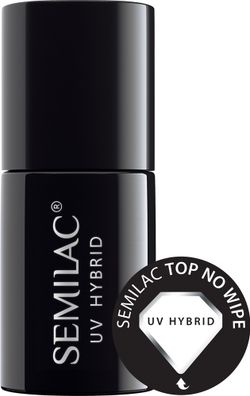 Semilac UV Hybrid Top No Wipe Real Color - Гибридный лак сверху, 7 ml