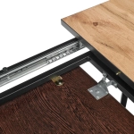 Стол Dublin раскладной 120-160х80х75 Дуб Вотан, чёрные ножки