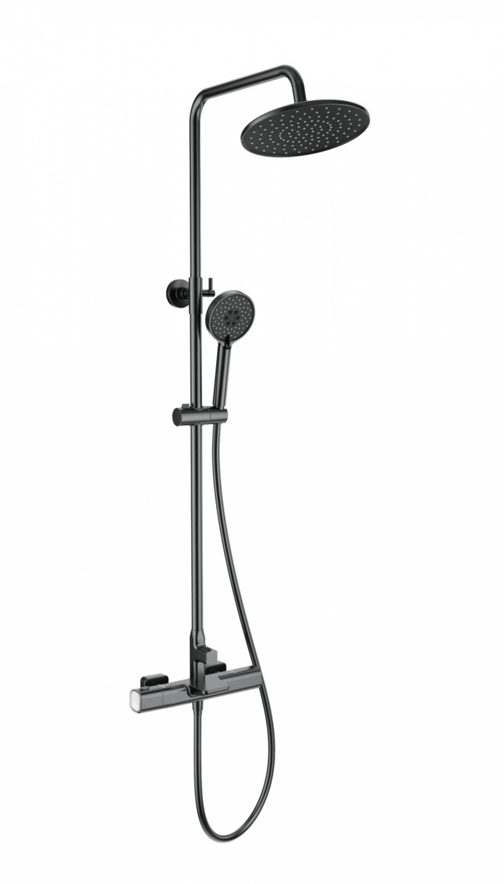 Душевая система с термостатом WONZON & WOGHAND Plate, Темный графит (WW-C3017-A-BGG)