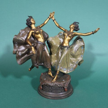 Винтаж: Бронзовая скульптура «Танцующие в гареме»