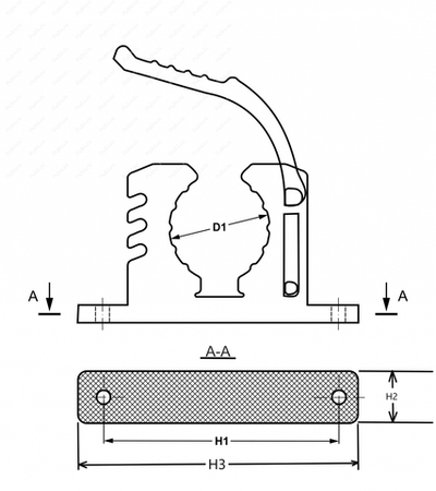 Крепеж универсальный, (60-84 мм) черный