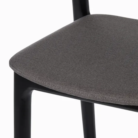 Полубарный стул Esse 65 см, черный, тёмно-серая обивка