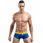 Стильные синие мужские плавки с контрастным поясом (Размер: XXL) (Цвет: синий)
