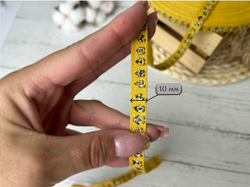 Киперка ХБ 10мм глазки горчице