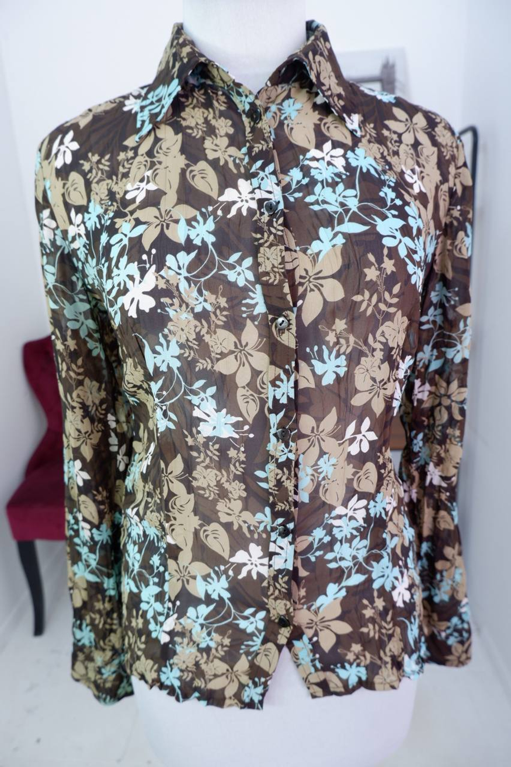Блузка S. Oliver цветочная, визуально 44/46 размер