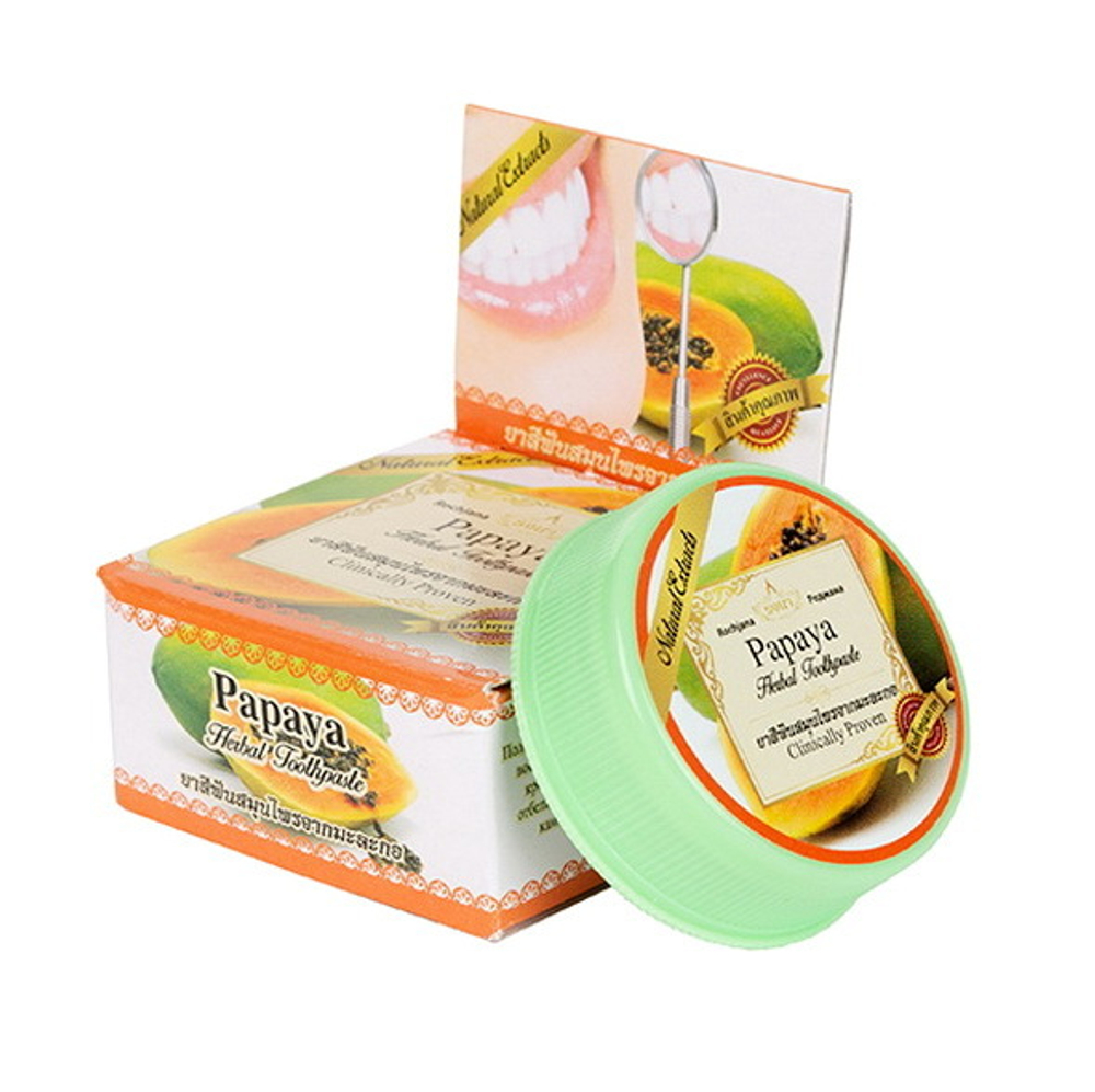 Зубная паста с экстрактом папайи Rochjana Papaya, 30 гр