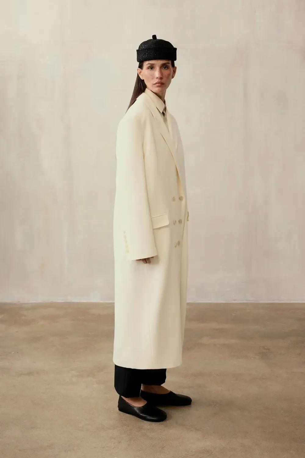 Пиджак-макси (((Вечная классика))), молочный