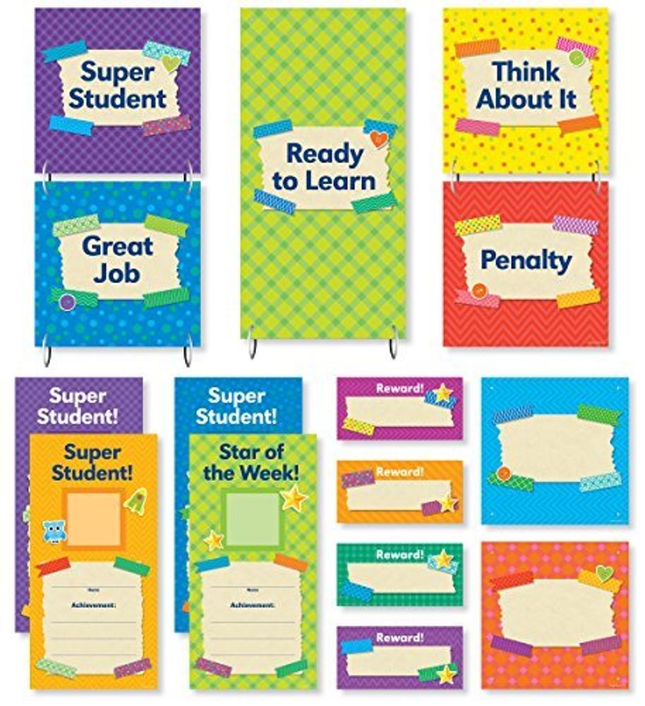 Tape It Up!:  Behavior Clip Chart Mini Bulletin Board (47 pieces)
