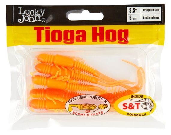 Виброхвосты съедобные LJ Pro Series TIOGA HOG 3.5in (8,9 см), цв. T54, 6 шт.