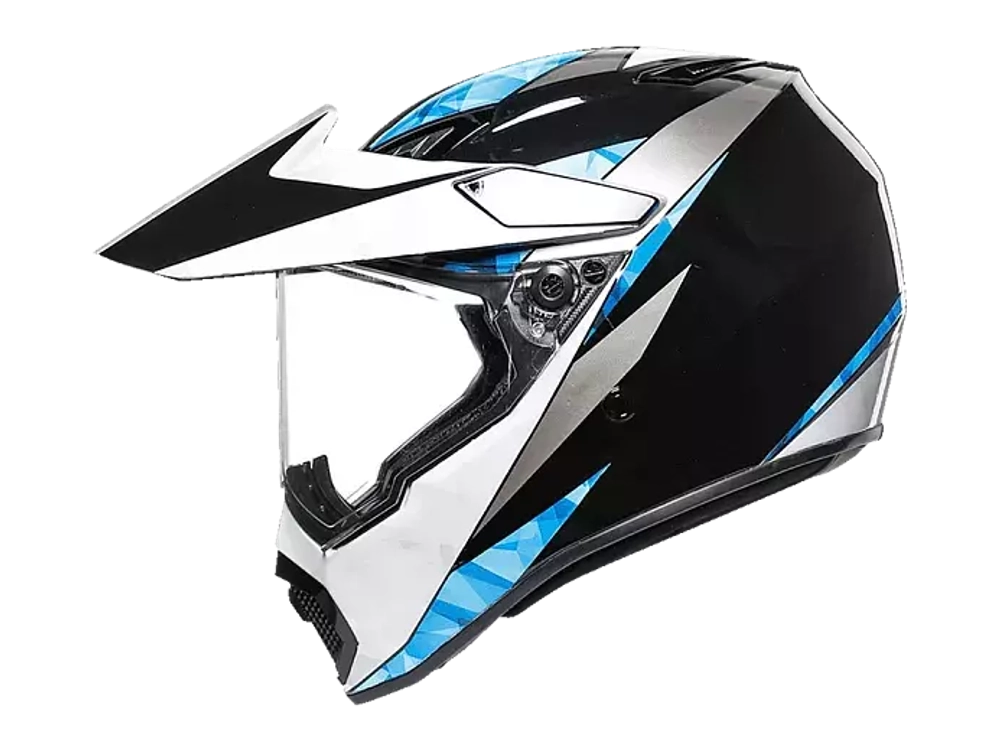 AGV AX9 NORTH BLACK/WHITE/CYAN