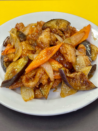 Свинина с овощами в кисло-сладком соусе 200гр