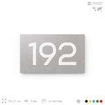 Номер на дверь 192, табличка на дверь для офиса, квартиры, кабинета, аудитории, склада, серый 120х70 мм, Айдентика Технолоджи