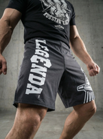 Футболка спортивная хлопковая мужская черная LEGENDA Горыныч белый