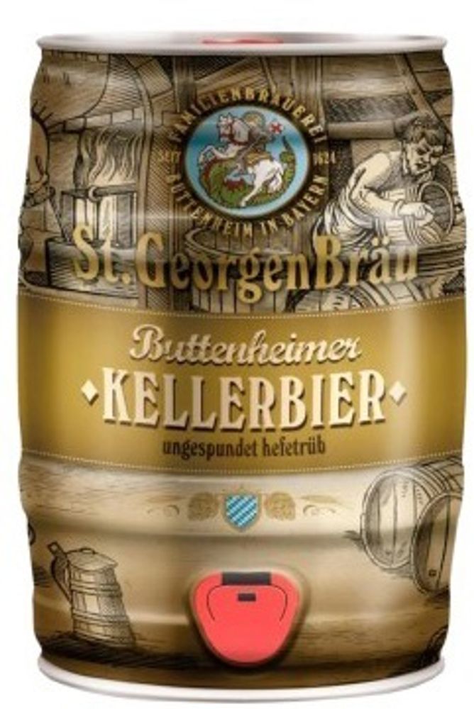 Пиво St.GeorgenBrau Kellerbier 5л - ж/б (1 шт)