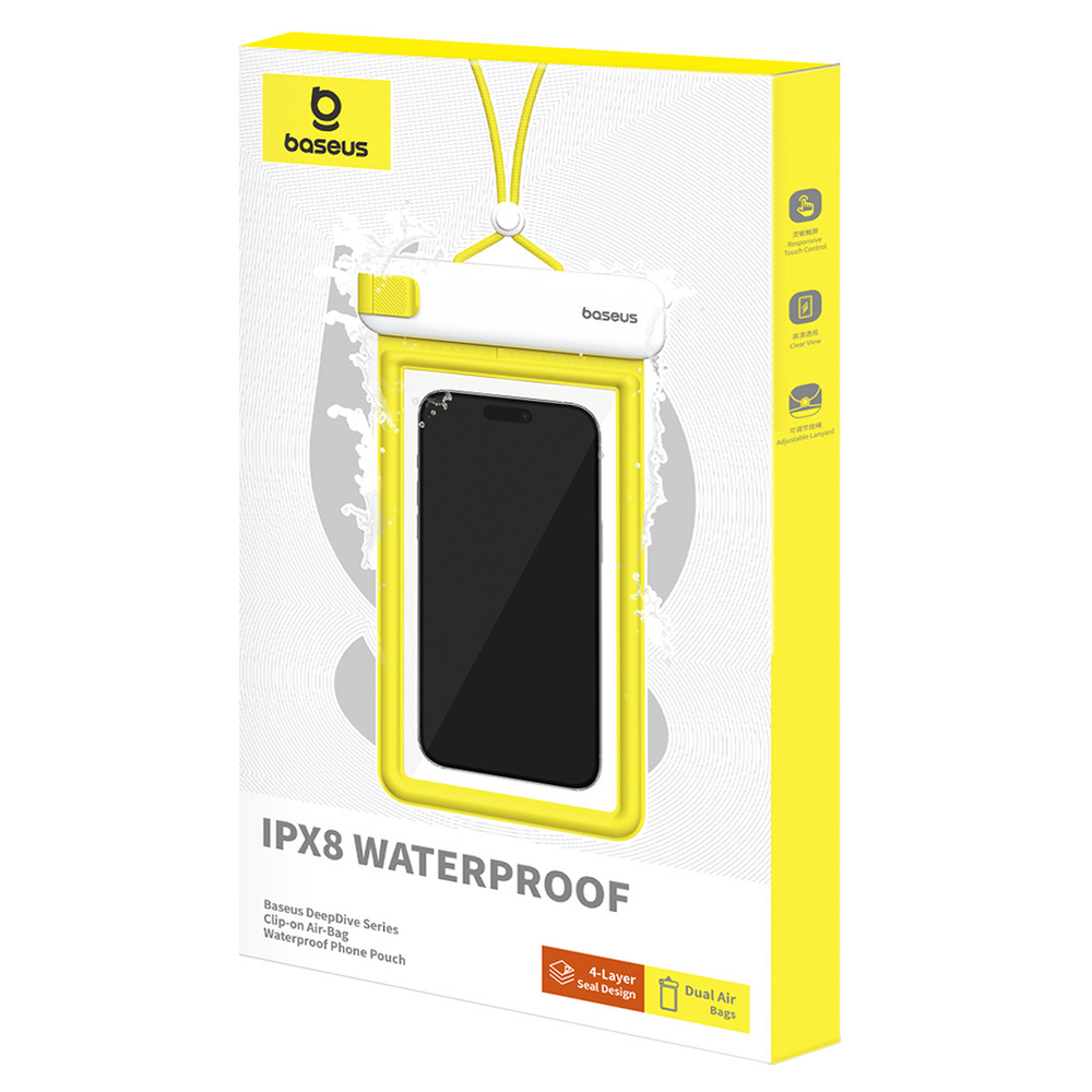 Водонепроницаемый чехол Baseus DeepDive Series Clip-on Air-Bag Waterproof Phone Pouch - Moon White