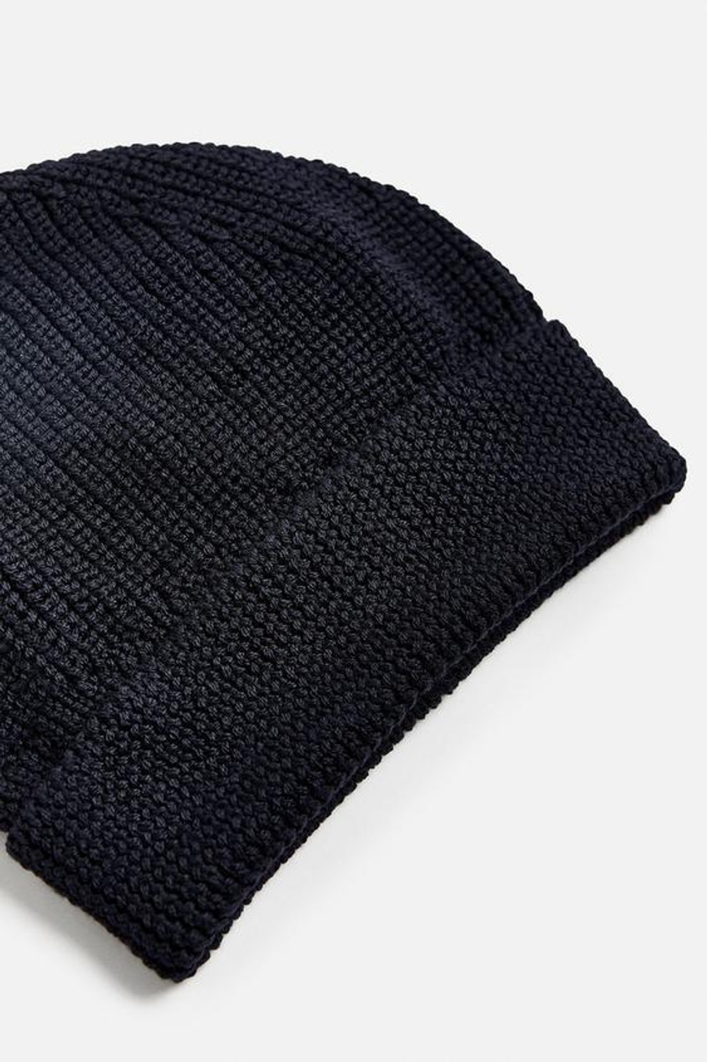 ZARA ШЕРСТЯНАЯ ШАПКА БИНИ, МОРСКОЙ СИНИЙ