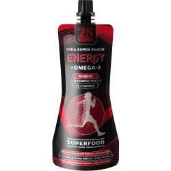 Энергетический снек Чиа ОМЕГА-3 «Вишня» 150 г 28SEEDS — вид спереди упаковки