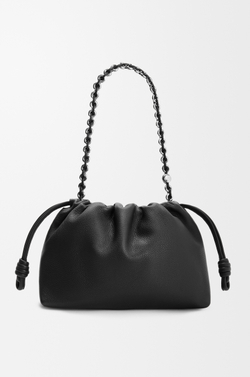 Loewe Сумка Flamenco среднего размера из зернистой телячьей кожи, черный