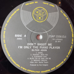 Винтажная виниловая пластинка LP Elton John Don't Shoot Me I'm Only The Piano Player (Japan 1979) (Obi) Have Mercy On The Criminal