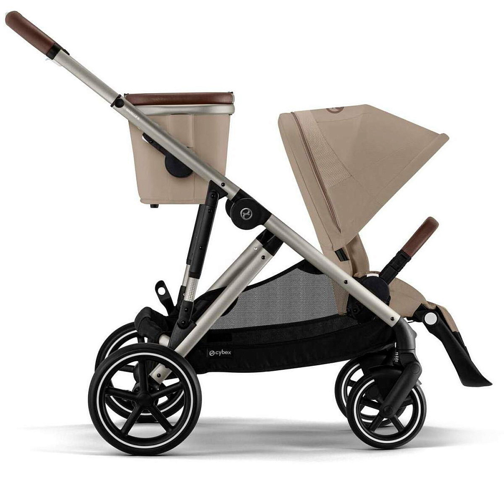 Прогулочная коляска Cybex Gazelle S TPE Almond Beige с корзиной и дождевиком