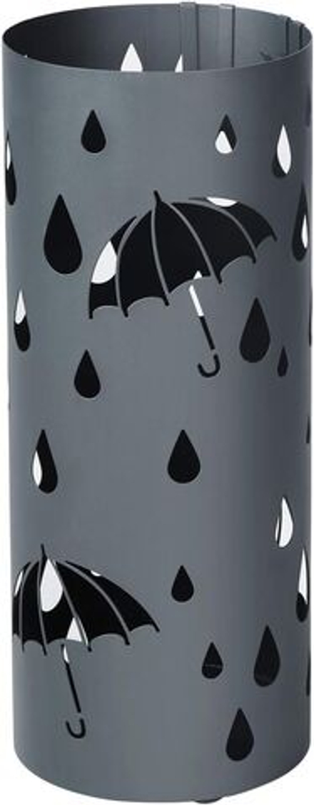 SONGMICS Подставка для зонтов с 4 крючками съемный поддон для воды 20 x 49 см антрацит LUC23W