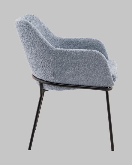 Стул с подлокотниками Орли new ткань букле синий