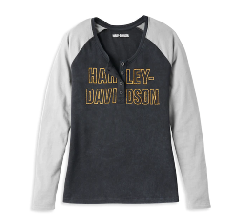 Лонгслив Bar Font Raglan Harley-Davidson