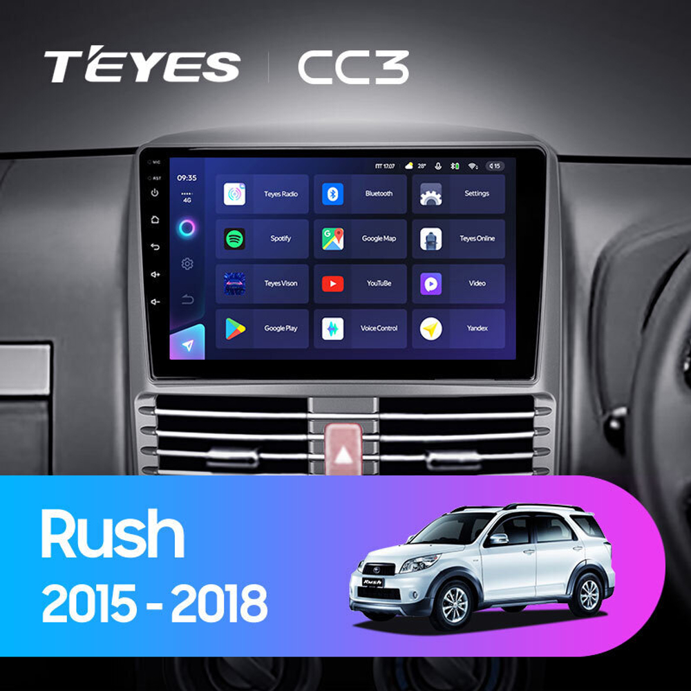 Teyes CC3 9" для Toyota Rush 2015-2018 (прав)