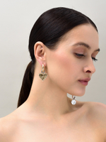 Серьги "Heart Coin Pearl" Bicolor
