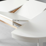 Раздвижной стол BJURSTA, белый, 115(166)*75 см, массив дерева