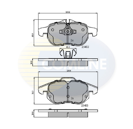 COMLINE - CBP01137-CML - Brake Pad Set, disc brake