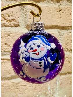 Елочный шар "Снеговичок " 6 см