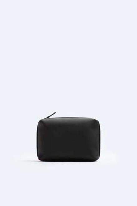 ZARA ПРОРЕЗИНЕННЫЙ НЕСЕССЕР, ЧЕРНЫЙ