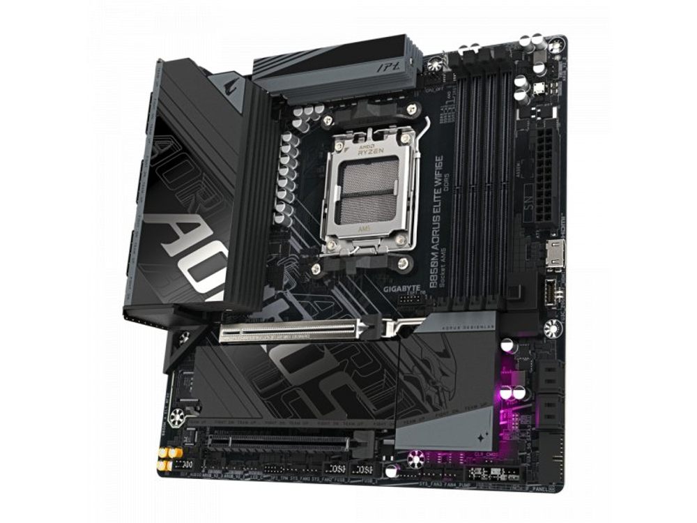 Материнская плата Gigabyte B850m Aorus Elite Wifi6e, Socket AM5, AMD B850, mATX, RTL