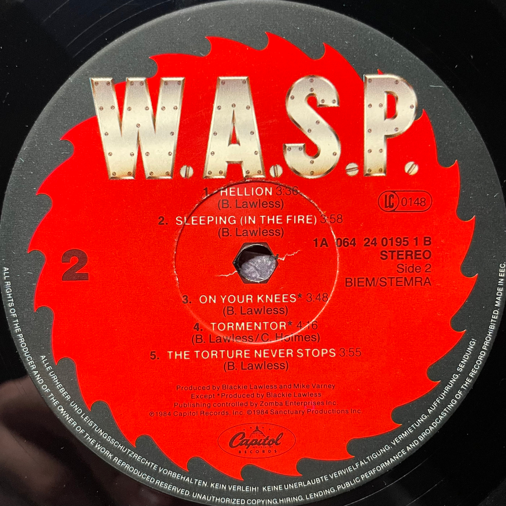 W.A.S.P. ‎– W.A.S.P. (Европа 1984г.)