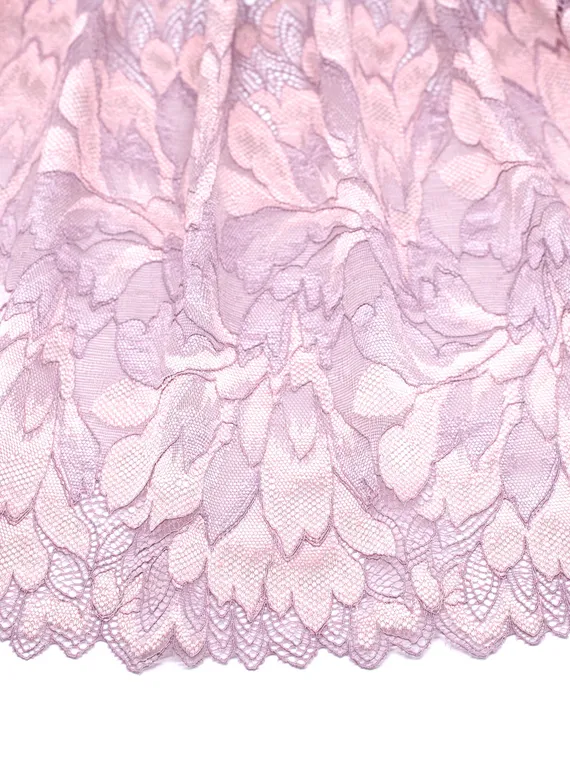 03-77 ОПТ Кружево эластичное 23 см, морской туман/пудра