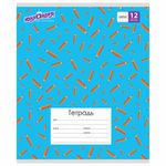 Тетрадь 12 л. ЮНЛАНДИЯ клетка, обложка картон, "ЯРКИЕ КАРАНДАШИ", 105622