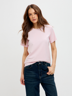 Классическая базовая футболка полуприлегающего силуэта