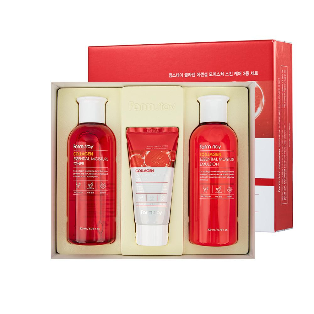 Антивозрастной набор с коллагеном FarmStay
