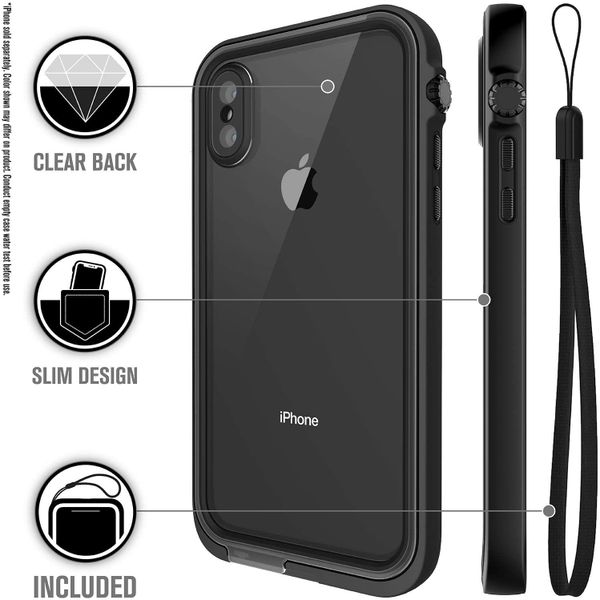 Водонепроницаемый чехол Catalyst Waterproof Case for iPhone Xs, черный (Stealth Black)