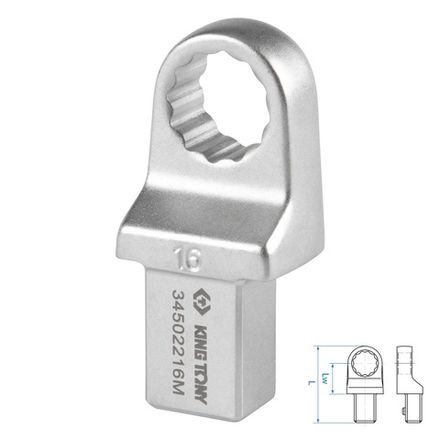 Цена на KING TONY (34502216M) Насадка накидная серии "FIT", 16 мм, 14х18 мм