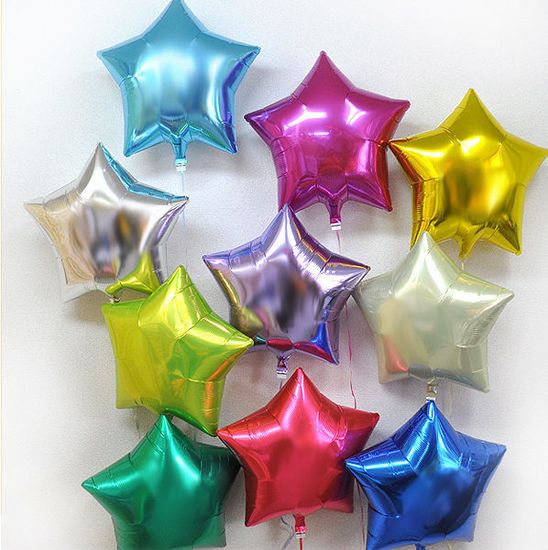 звезда фольга 18" с гелием