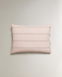 ZARA HOME ДЕТСКАЯ НАВОЛОЧКА В ПОЛОСКУ, РОЗОВЫЙ