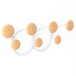 Вешалка настенная dotsy, белая/натуральное дерево