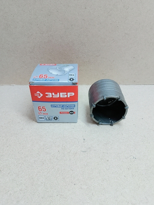 Коронка ЗУБР буровая по бетону d65 мм