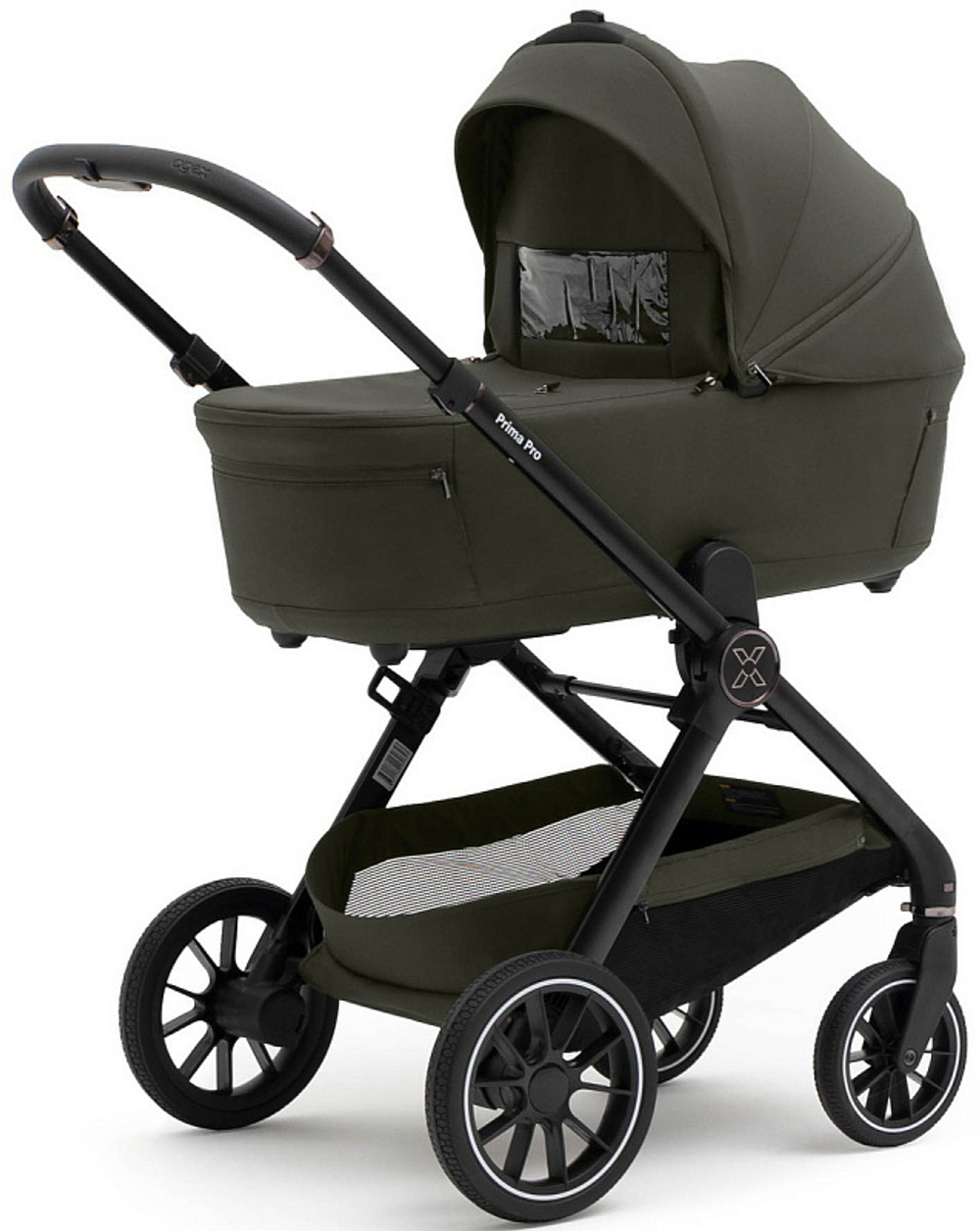 Коляска Agex Prima Pro 3 в 1 с автокреслом i-Safe Grey APF664 Green (Зеленый)